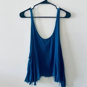 Intimately Free People Blue Flowy Tank